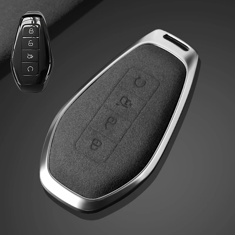 Для DENZA Z9GT N9 2025, чехол для ключей, замшевый корпус автомобильного ключа, металлическая пряжка, цепочка, принадлежности для интерьера