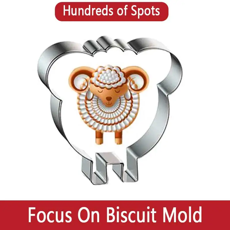 1PC Sheep Shape Cookie Cutter Biscuit Mold Aluminium Alloy Easter Biscuit Pastry Cookies Cutter DIY Cookie Fondant Cake Mold