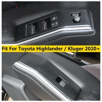 car interior door window panel glass lift switch button cover trim sticker accessories for toyota highlander kluger 2020 2022