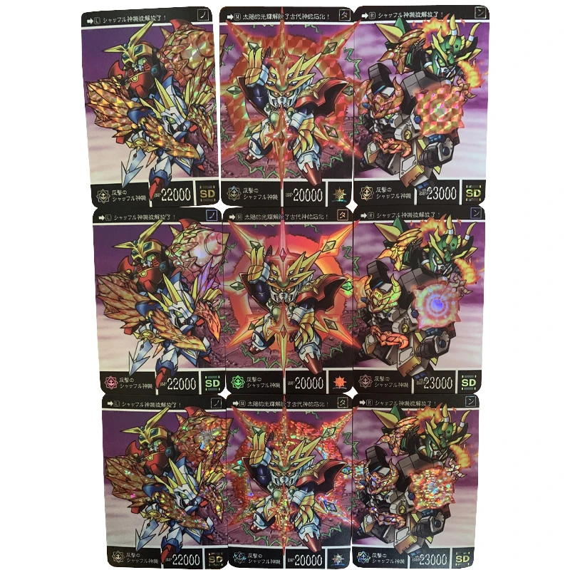 

3pcs/set CD Gundam BB Warrior card rare flash card animation comics Anime game collection card
