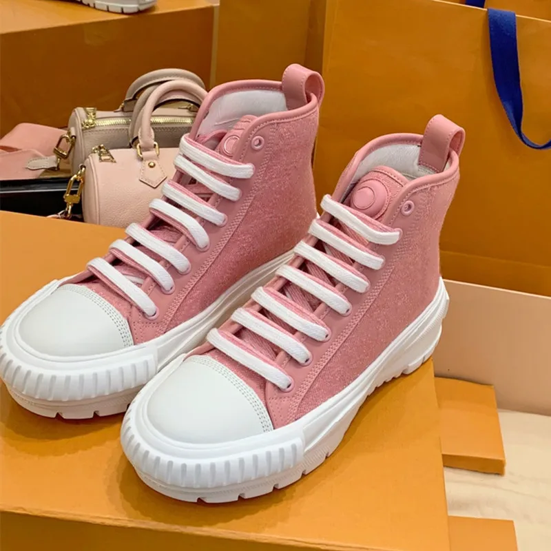 

New Woman Shoes High Top Canvas Zapatos De Mujer Nonslip Shoes Lace Up Platform Shoes Women Fashion Casual Lady Shoes Patchwork