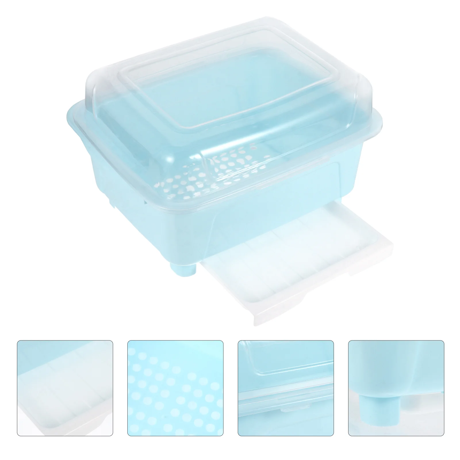 

Dish Rack Cardboard Storage Boxes Lids Countertop Drying Rack Kitchenware Dish Drainer Plastic Cutlery Draining Box Baby