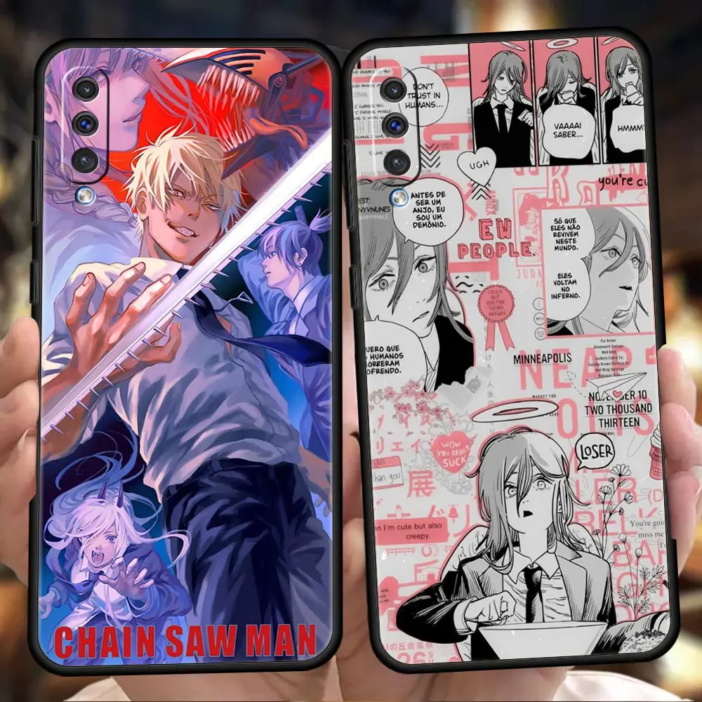 

Anime Chainsaw-Man Phone Cover Case For Samsung Galaxy A12 A22 A02 A03 A03S A52 A70 A50 A20 A10 A10S A40 4G Silicone Shell Coque