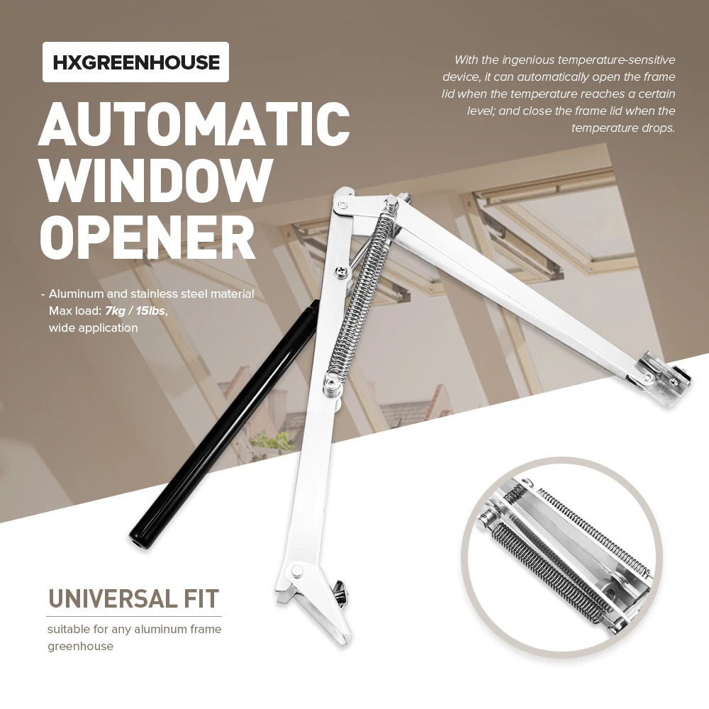 

Оригинальный планшетофон для окон, сельскохозяйственный, чувствительный к солнечному нагреву, Открыватель окна с двойными пружинами