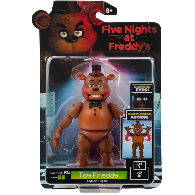 Фото Коллекционная фигурка Toy Freddy из игры Five Nights at Freddy's - 5-дюймовая подвижная фигурка с светящимися в темноте глазами, ручная работа №1