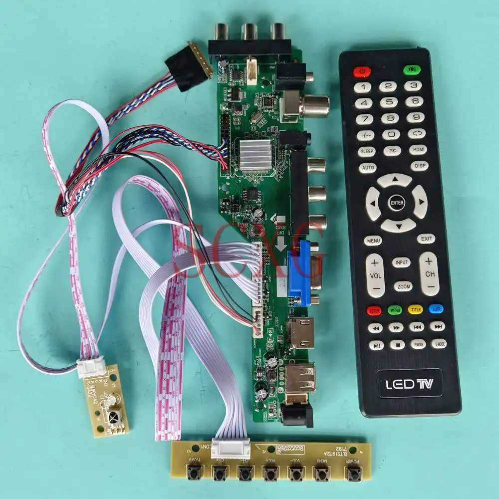 

LCD Controller Board DIY Kit Fit N134B6-L02 40 Pin LVDS LED Panel 13.4" Digital Signal DVB VGA HDMI-Compatible USB AV 1366 768