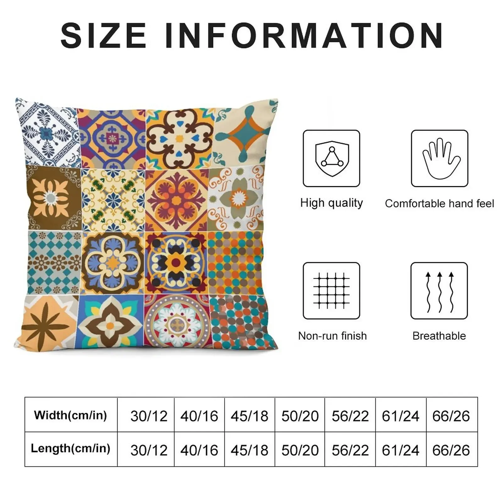 Традиционная португальская плитка &quotazulejo portuguese&quot Декоративная подушка Подушки