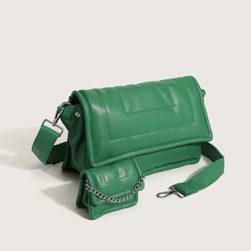 

Мягкая женская дизайнерская вместительная однотонная простая квадратная сумка через плечо высокого качества Bolsos