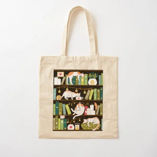 

Библиотека, кошки, причудливые кошки на Boo, Холщовая Сумка, повседневная женская сумка для продуктов, женская сумка-тоут унисекс на плечо, модная дорожная сумка-шоппер