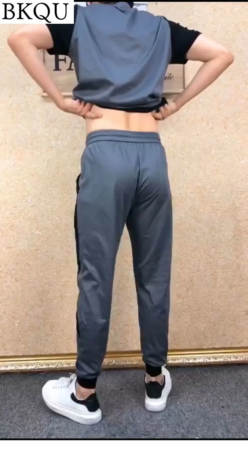 

Мужской спортивный костюм из двух предметов, Повседневная футболка с круглым вырезом и шорты, однотонная спортивная одежда, лето 2022