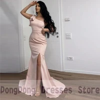 simple evening dresses strapless high slit ribbon prom dress for ladies party sexy sequined glitter women dress vestidos de fies