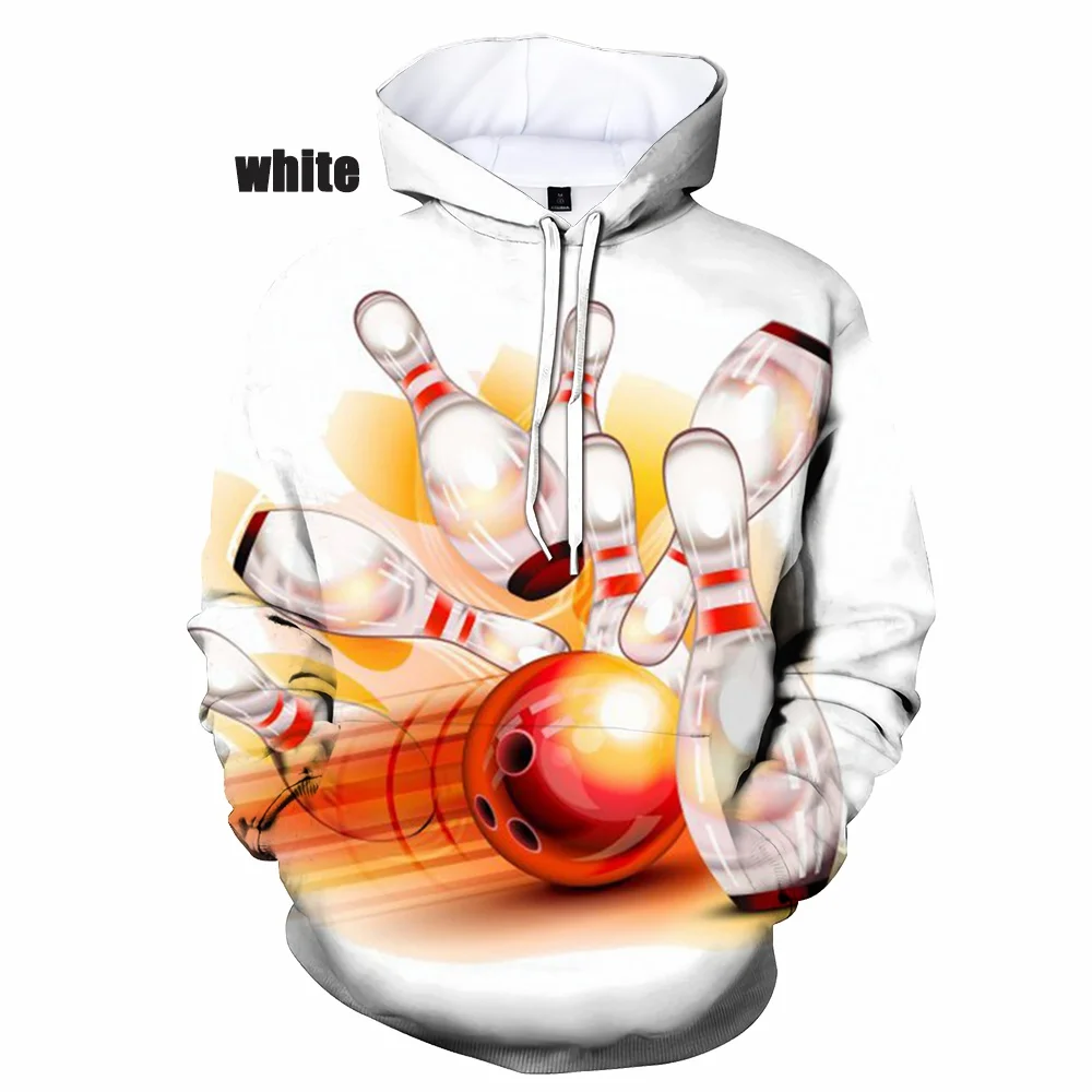 

2023 мужские и женские повседневные толстовки с 3D принтом шаров для боулинга, пуловеры с рисунком шаров для боулинга, размеры XS-5XL