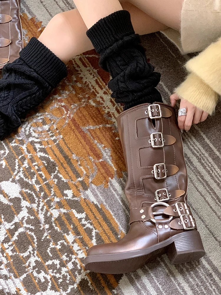 Вязаные гетры Cnorahk Twist флисовые носки с отбортовкой Южная Корея такой же как Boss