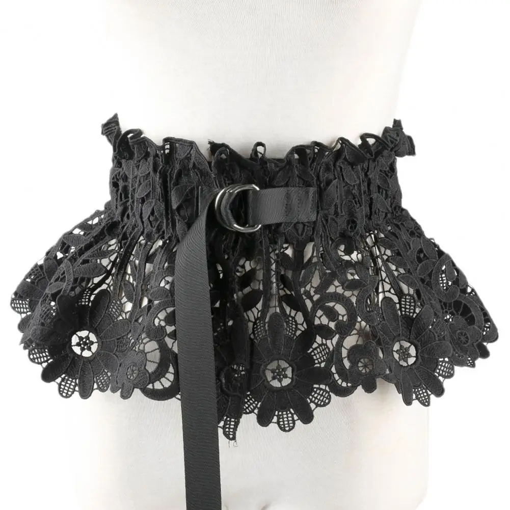 

Women Party Belt Solid Color Women Lace Girdle Hollow Out Women Party Belt