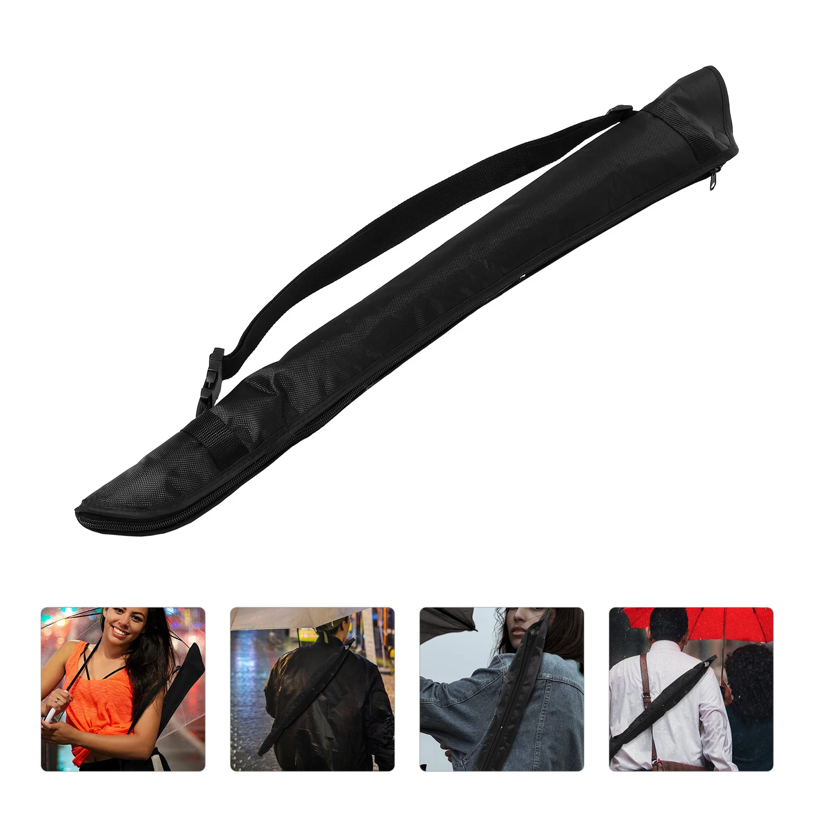 

Umbrella Bag Wet Bags Umbrellaswaterproof Pouch Wrapper Dispenser Container Holder Day Rain Long Portable Sleeve Carry Black