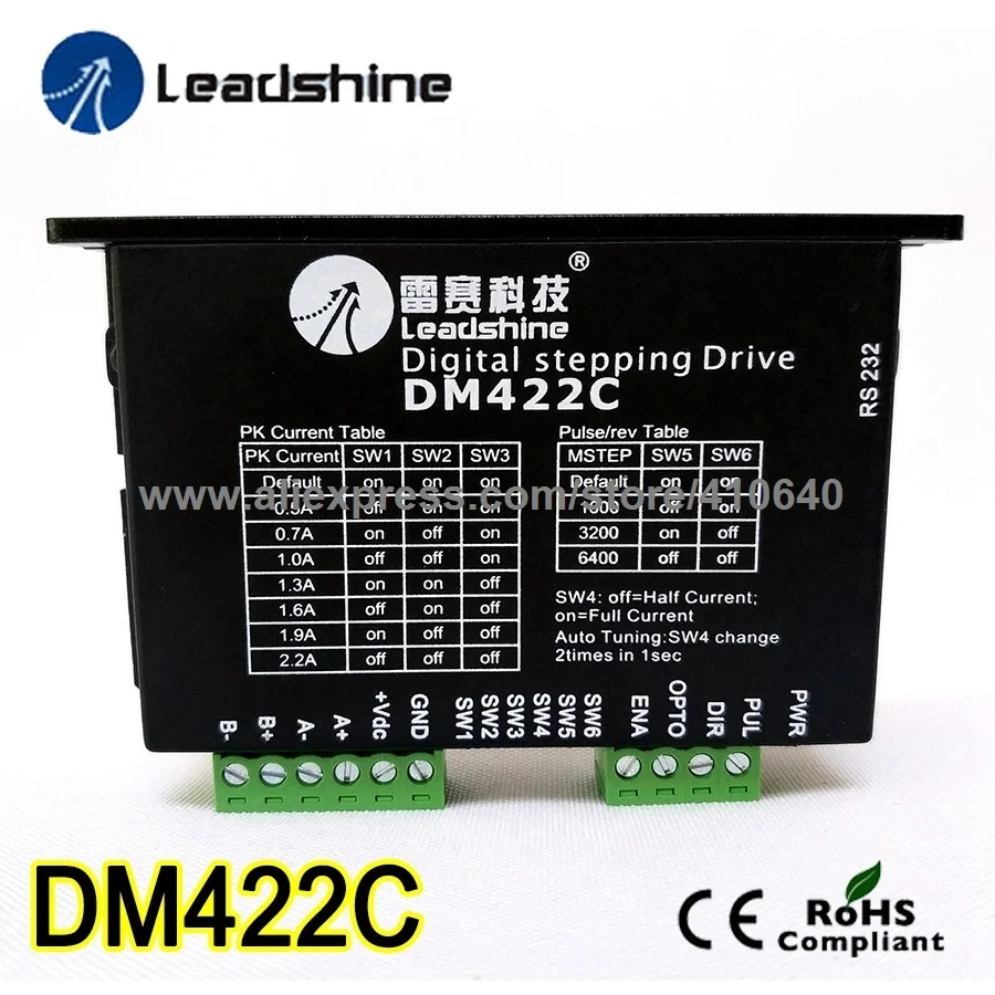 

Шаговый двигатель от известного бренда Leadshine, модель DM422C, 2-фазный цифровой шаговый привод, макс. 40 В постоянного тока и 2,2 А, быстрая доставка!