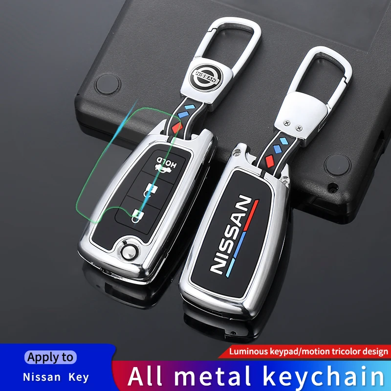 

Zinc Alloy Silicone Car Keys Full Cover Protection For Nissan Tiida Sunny Qashqai J10 J10 March Livina Teana X-trai Accessories