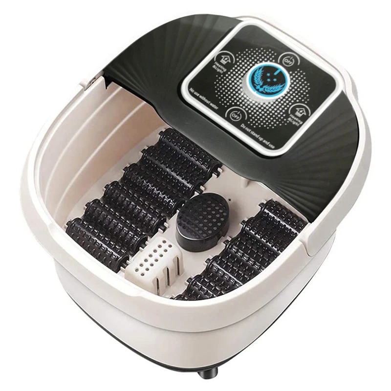 

LBER Automatic Foot Spa Foot Bath Massager Corn Rollers Foot Barrel Heating Infrared Foot Soaker Relieve Relax Feet US Plug