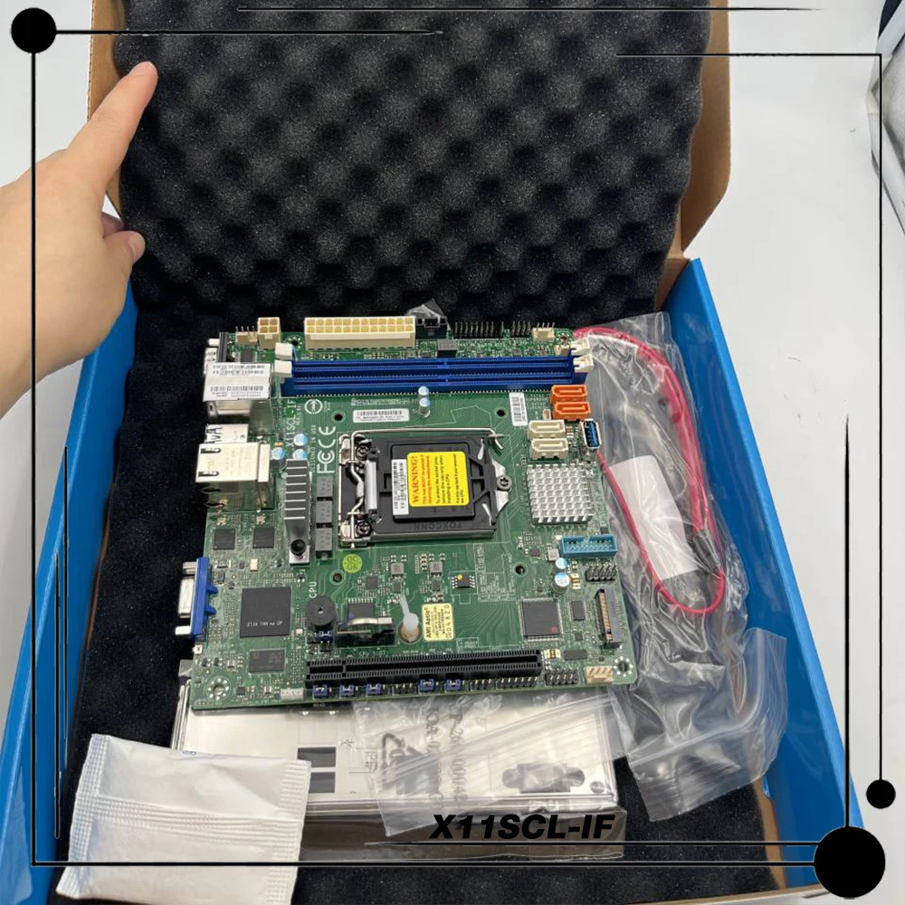 

X11SCL-IF For Supermicro Server Mini-ITX Motherboard Intel C242 LGA-1151 DDR4 Support 8th/9th Generation Core i3 E-2100 E-2200