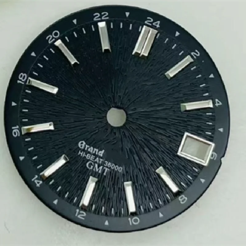 28.5mm dial watch accessory white black blue four vintage mechanical watch Spikes nail dial for GMT NH34 movementt