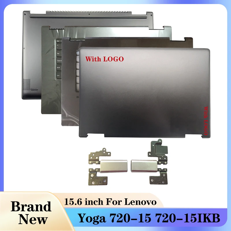 

For Lenovo Yoga 720-15 720-15IKB Laptops Computer Case Gray Laptop LCD Back Cover/Hinges/Palmrest/Bottom Case