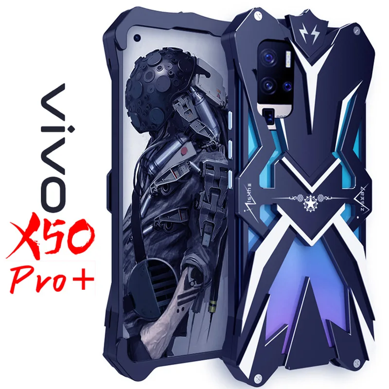 Original Zimon Luxury Thor Heavy Duty Armor Metal Aluminum Mobile Phone Case Covers For VIVO X50 Pro Plus Cover Cases