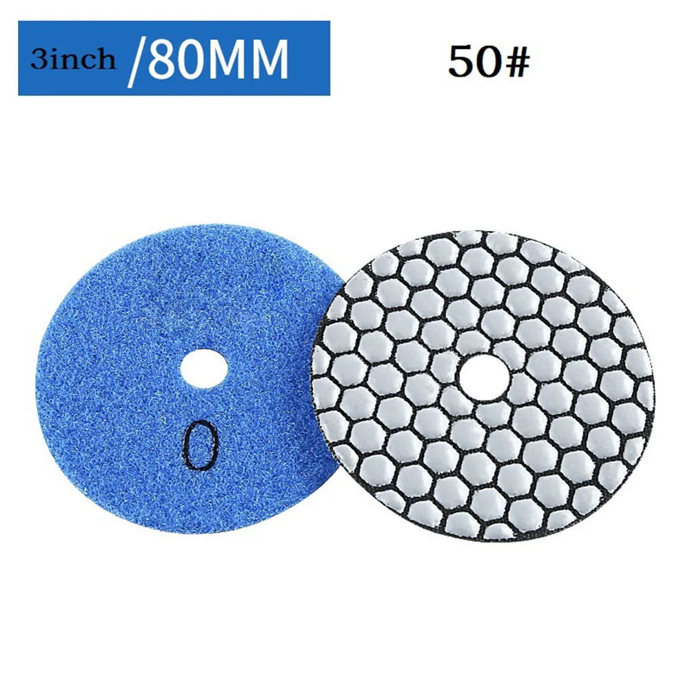 

3Inch 80mm Diamond Polishing Pads 50-3000 Grit Dry Grinding Wheel Sanding Disc For Granite Marble Quartzite Grinding Tool