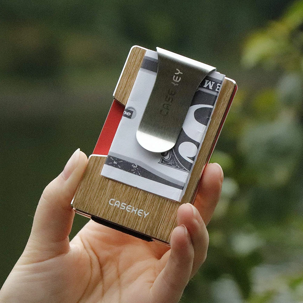 Custom Rfid Credit Card Holder Slim Thin Pop Up Smart Airtag Wallet Men Business Bank Cardholder Aluminum Metal Card Pocket Case