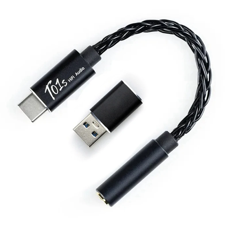 T01s DAC аудио hi-fi усилитель наушников USB Type-C до 3 5 мм аудиоадаптер 32 бит цифровой