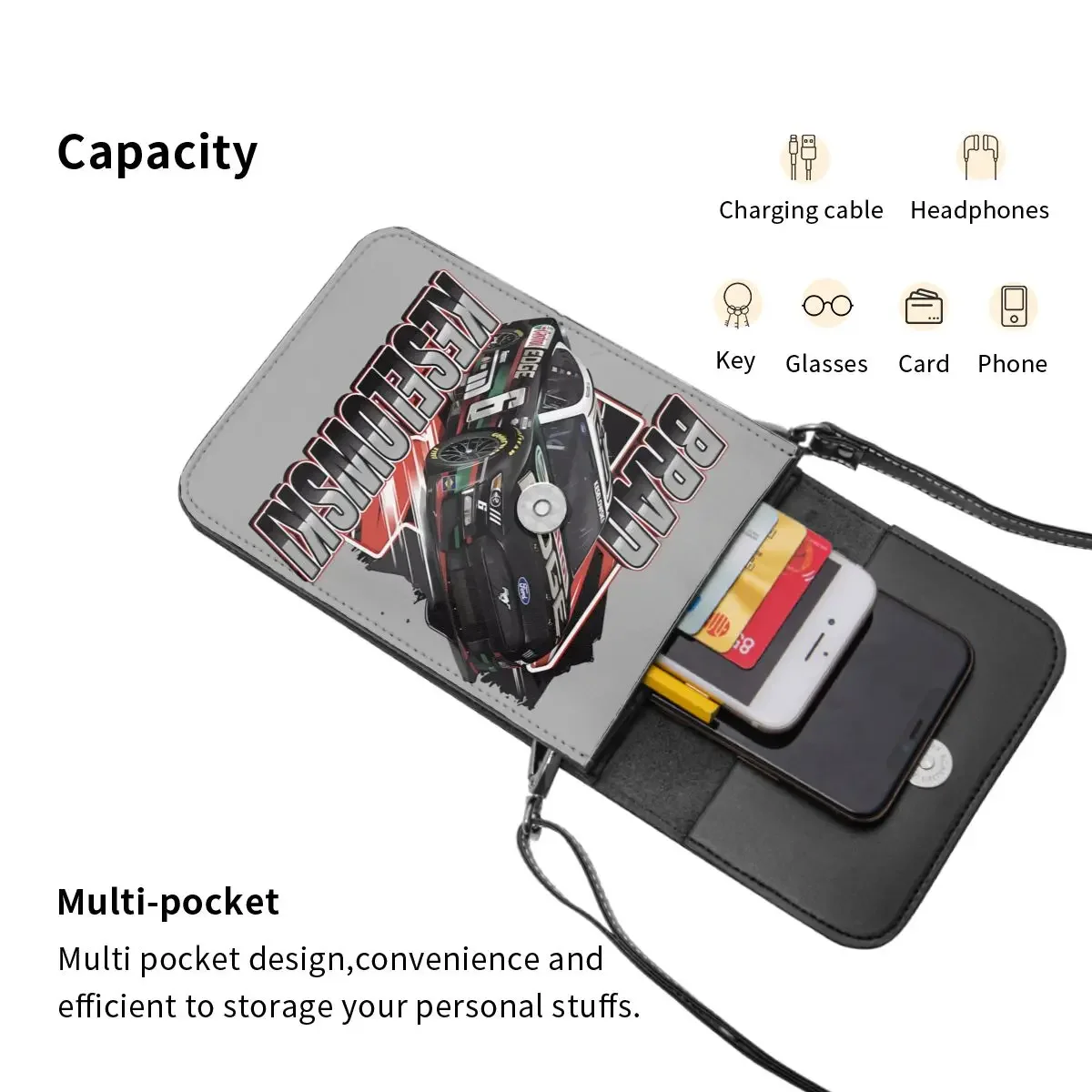 Кошелек через плечо Brad Keselowski 6 сумка для мобильного телефона кошелек