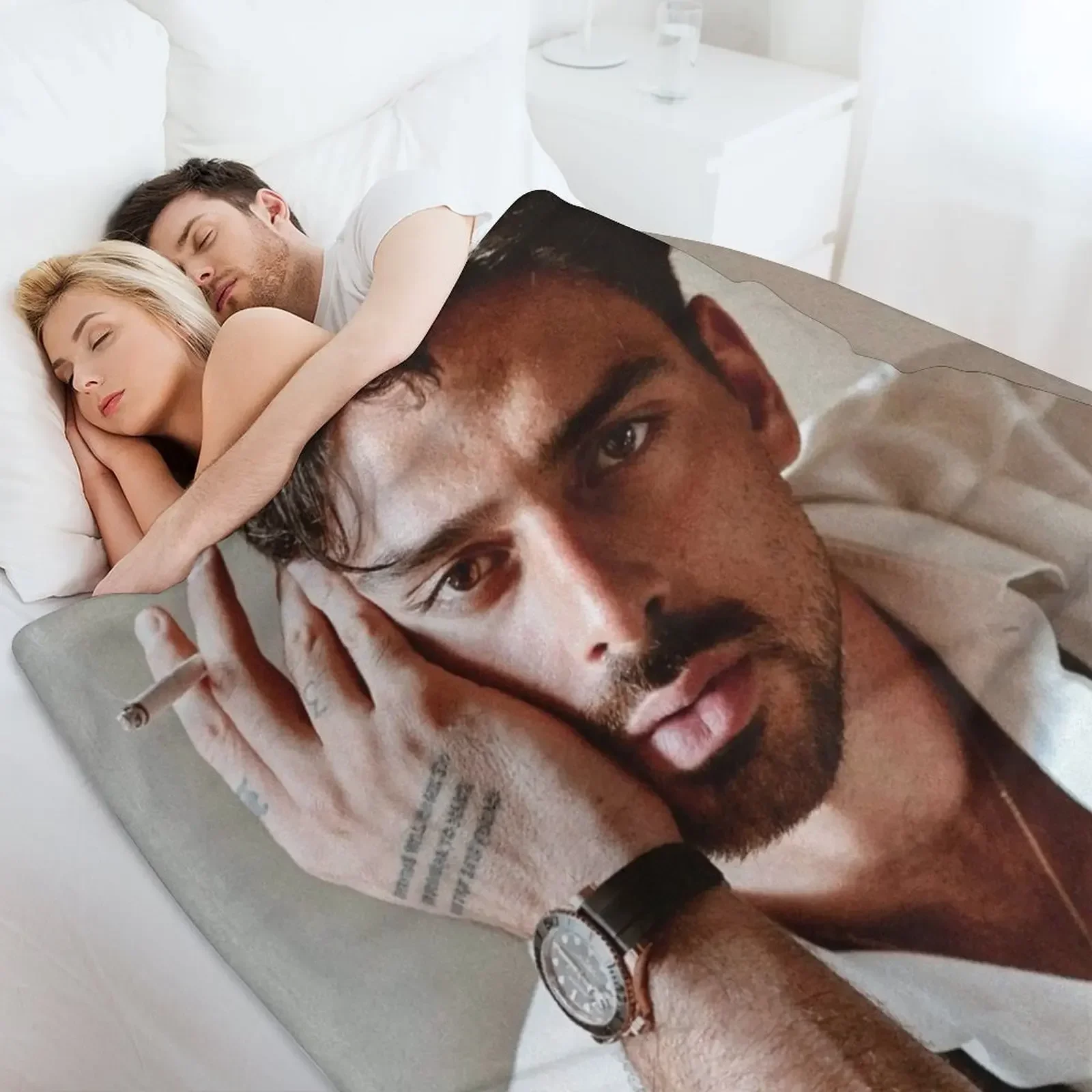 Одеяло michele Morrone для дивана тонкие декоративные одеяла