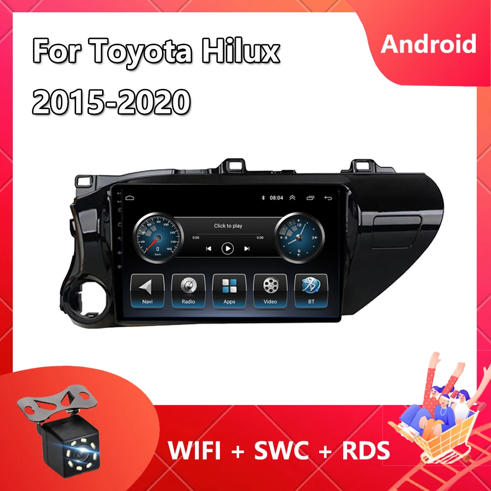 

Автомагнитола 2 Din для Toyota Hilux 2015-2020 Carplay, Android 11, навигация, GPS, мультимедийный видеоплеер, 8-ядерный телефон, USB, OBD, Wi-Fi