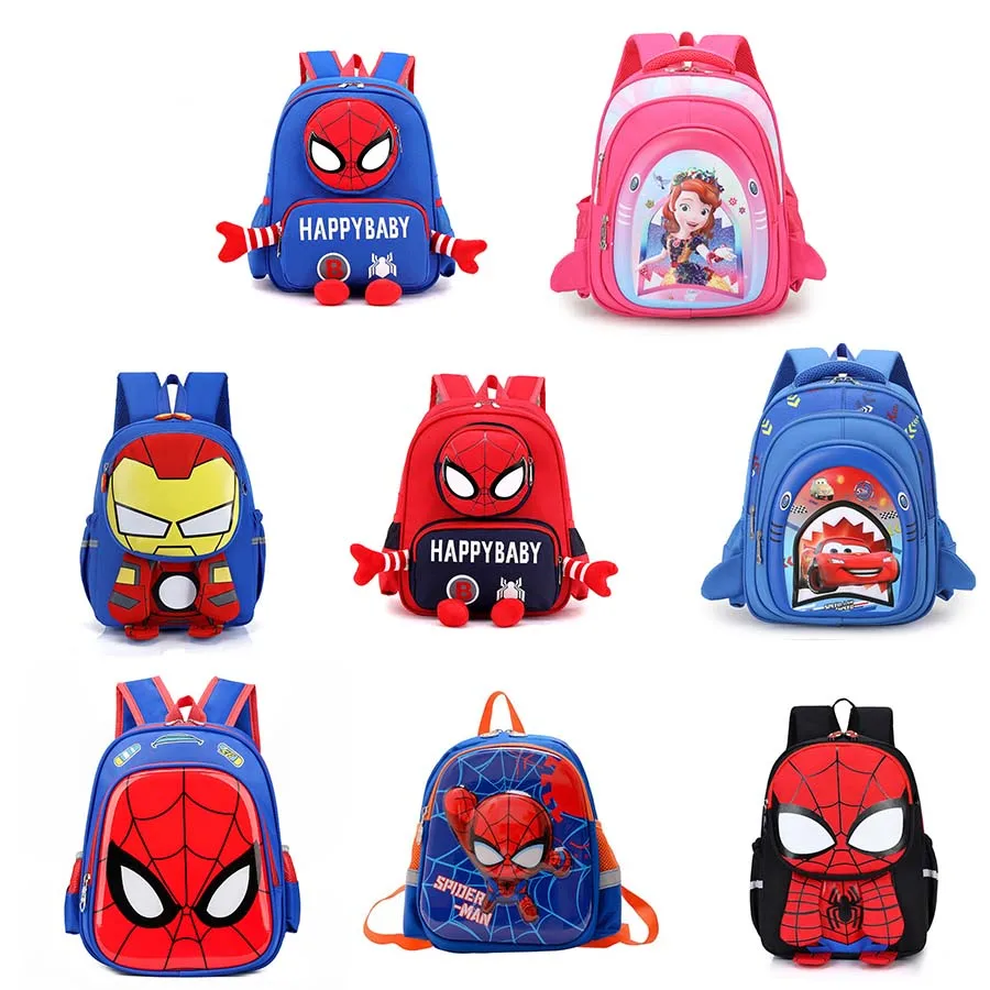 

Disney Avengers Cute Kindergarten Backpack Kids School Bags for Boys Spiderman Pattern Bag Kindergarten Schoolbag Gift