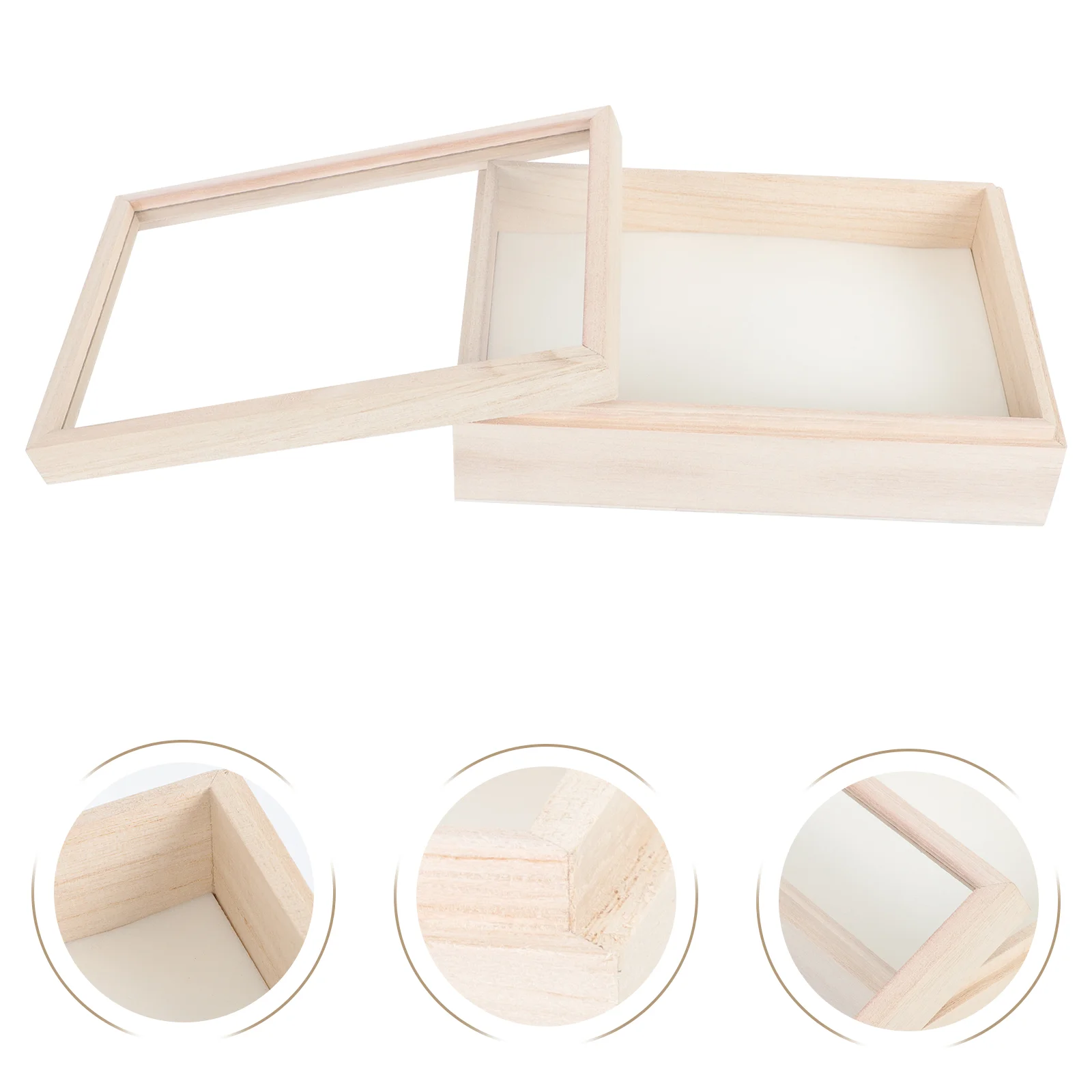 

1pc Laboratory Equipment Specimen Display Case Glass Picture Frames Specimen Display Stand Specimen Photo Frame