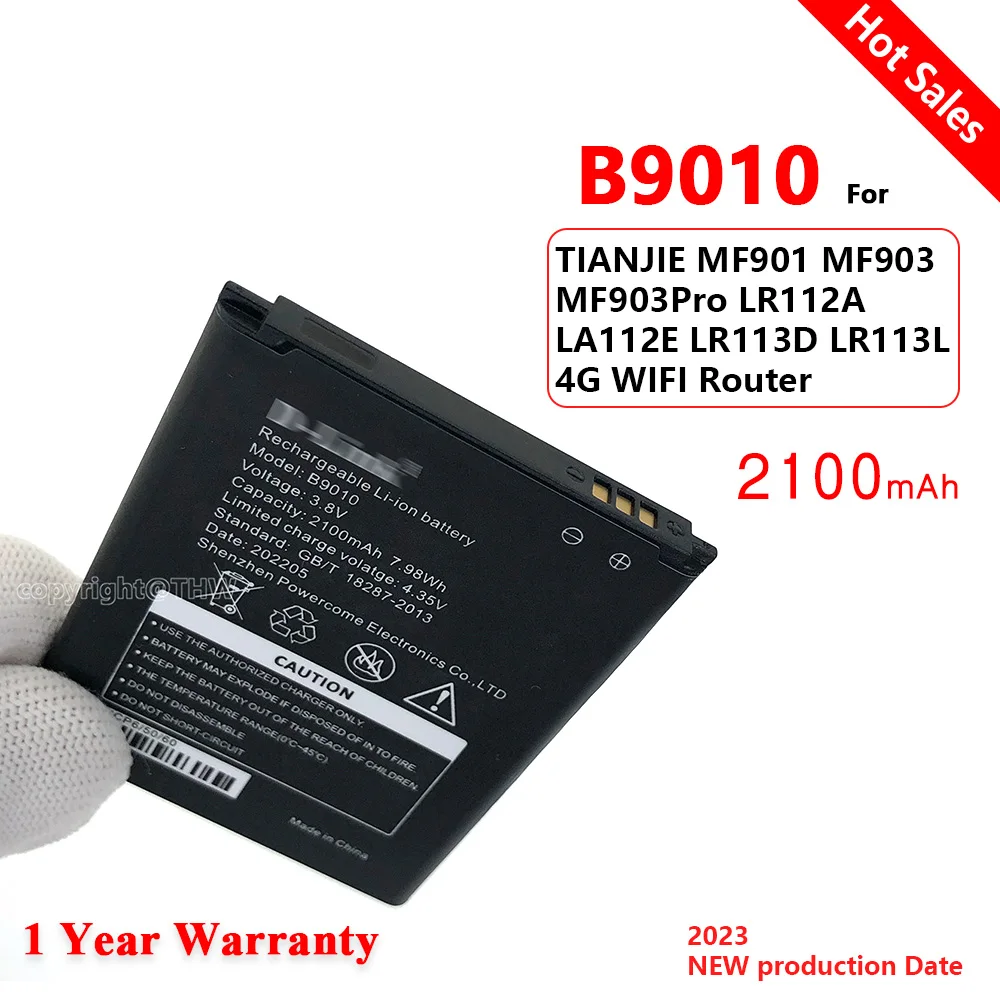 

Original 3.8V 2100mAh B9010 For Tianjie MTC 8723FT MTS 8723 FT 4G LTE WiFi Router High Quality Hotspot Modem Battery Batteries