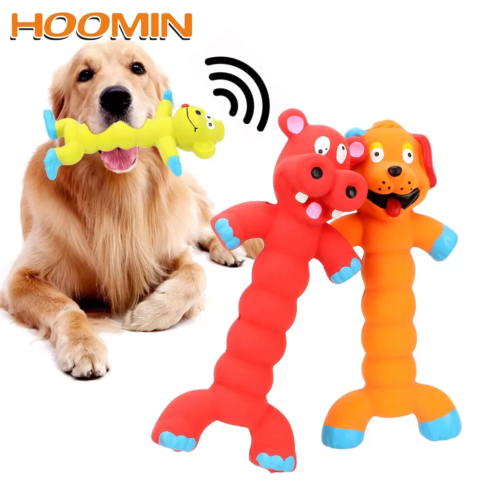 

NEW HOOMIN Puppy Pet Play Chew Toys Dogs Cats Cleaning Teeth Animal Shape Rubber Squeaky Sound Dog Toys Pets Supplies