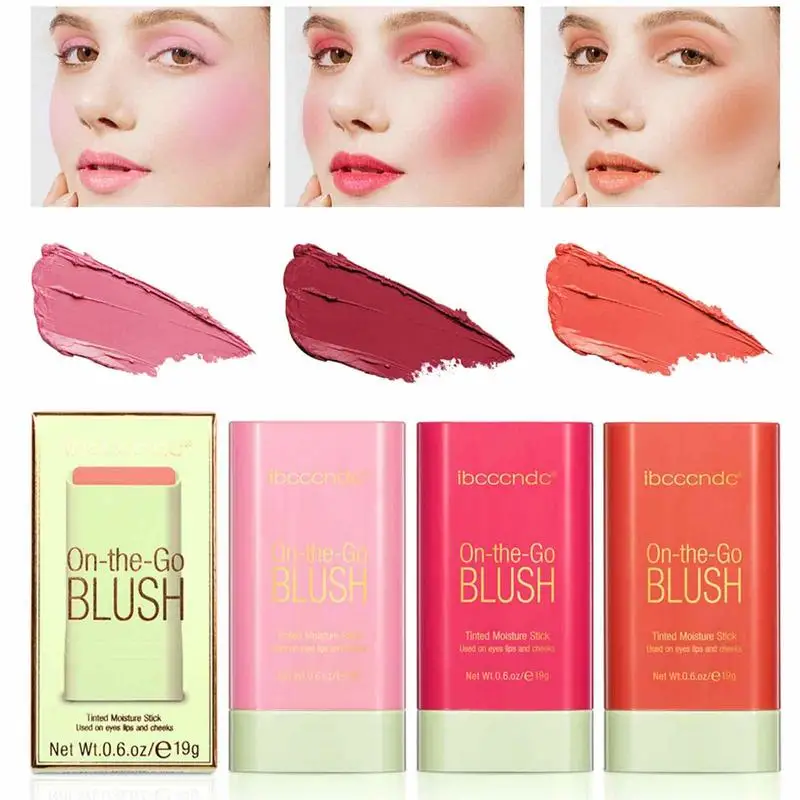 

Tinted Moisture Stick Cream Blush Stick For Mature Skin 0.6oz Long Wearing Makeup Blush Stick - Cheek Tint Blush Stick Make Up