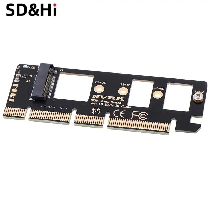 

1pc NGFF M Key M.2 NVME AHCI SSD To PCI-E PCI Express 3.0 16x X4 Adapter Riser Card Converter For XP941 SM951 PM951 A110 SSD