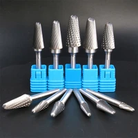 l type single cut head tungsten carbide alloy rotary file tool point burr die grinder abrasive tool drill milling carving bit