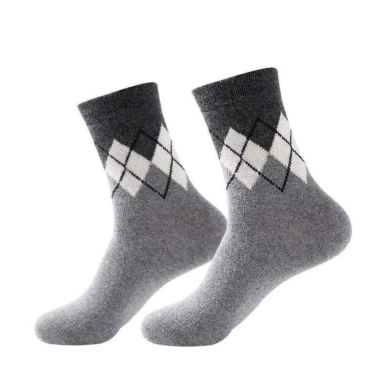 Wool socks thickened medium tube male socks rabbit hair warm casual socks in winter 5PCS