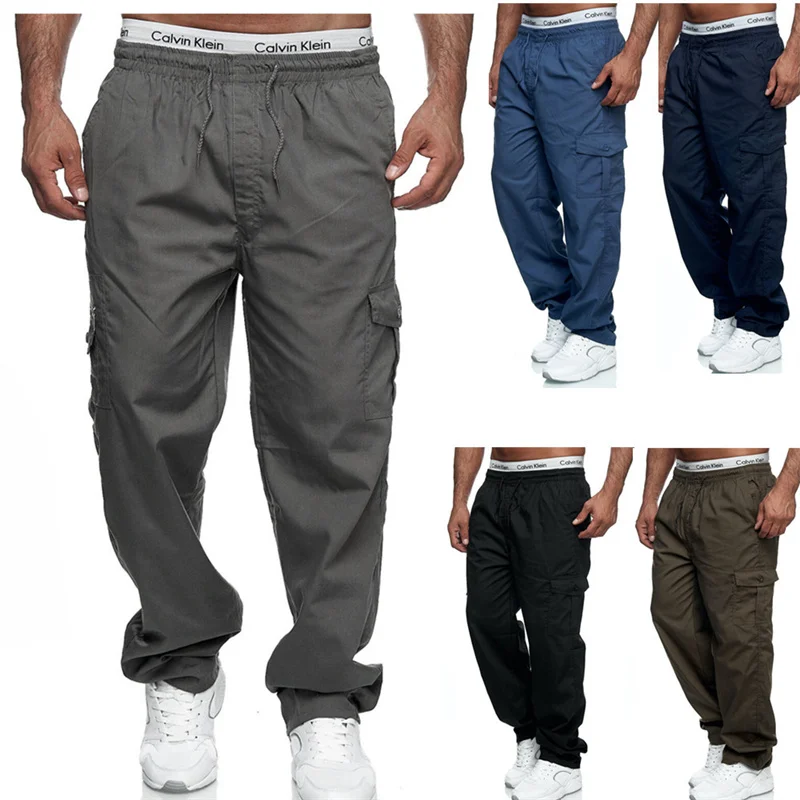 

Men's Cargo Pants Mens Casual Multi Pockets Military Large Size Tactical Pants Men Outwear Army Straight Winter Pants Trousers