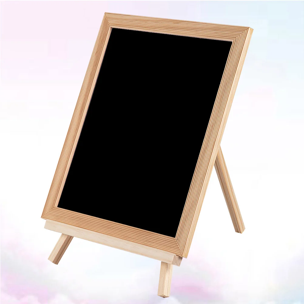 

Small Blackboard Drawing Writing Kids Standing Easel Wooden Magnetic Chalkboard Calligraphy Painting Billboard