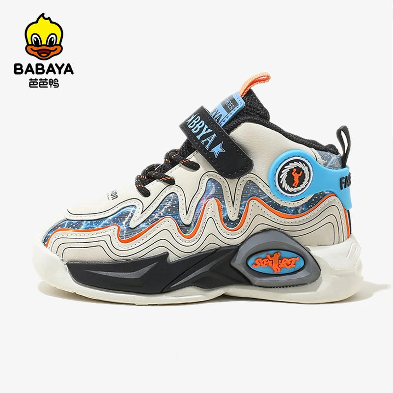 

Babaya Children's Sports Shoes Boys High-top Basketball Shoes Autumn 2022 New Fashion Casual Shoes Kids Running Sneakers