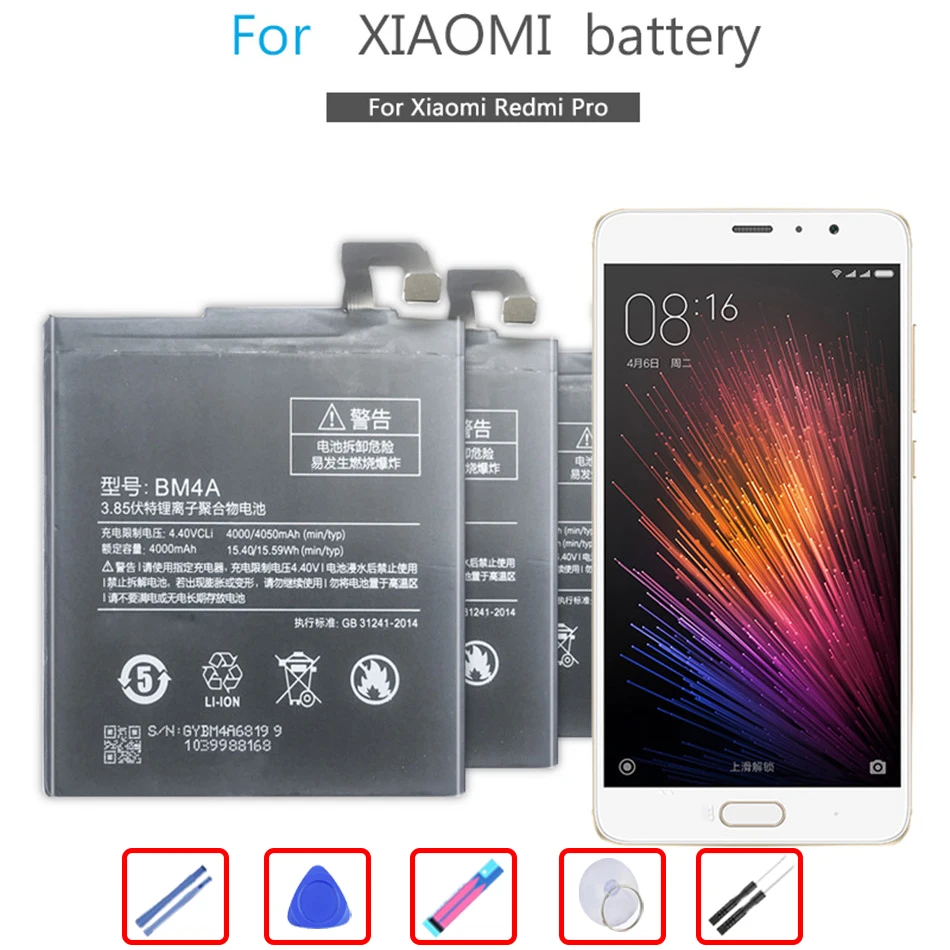 

Аккумулятор BM4A для телефона Xiaomi Hongmi Redmi Pro RedmiPro, 4000 мАч