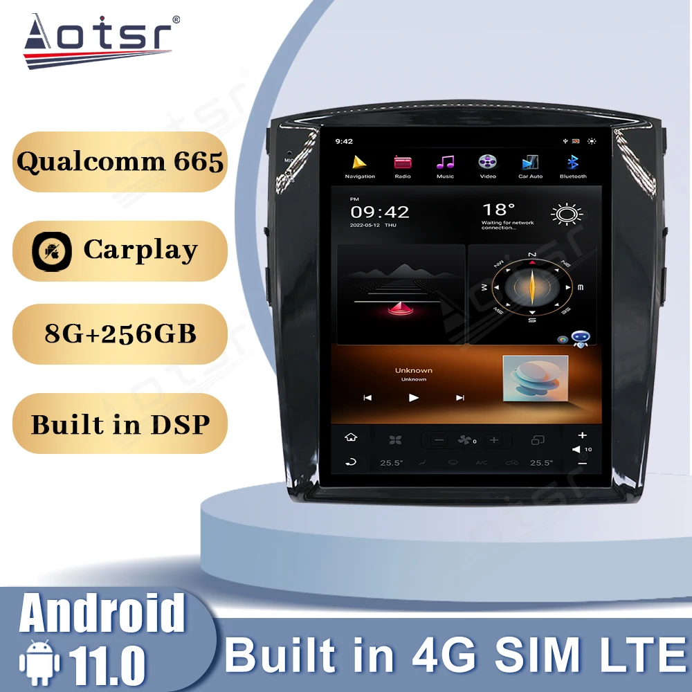 

Экран 12 дюймов для Mitsubishi Pajero V97 V93 Shogun Montero 2006 + Android 11 8G + 128G, автомобильный GPS-навигатор, мультимедийный плеер, головное устройство