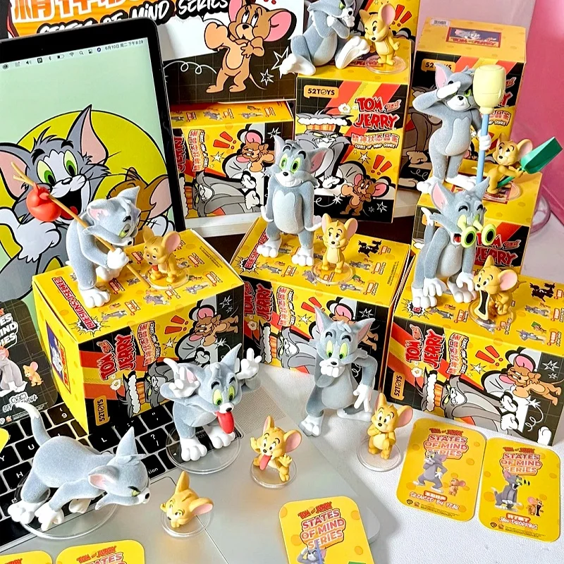 Фото Фигурка 52toys Том и Джерри из серии Blind Box: «Состояния духа» – Забавное украшение для рабочего стола и офиса, коллекция для офисных работников и пар. №1