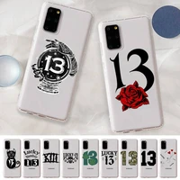 lucky number 13 phone case for samsung a 10 20 30 50s 70 51 52 71 4g 12 31 21 31 s 20 21 plus ultra