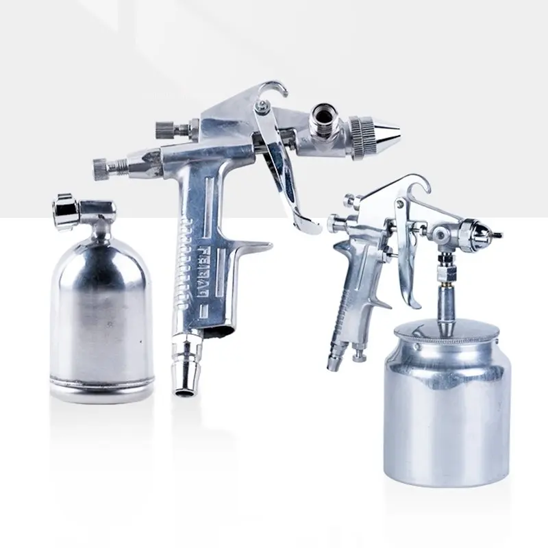 

Upper/lower Pot Spray Glaze Gun DIY High Atomization Paint Spray Gun for Car/indoor/wall Spraying Tool Stainless Steel Material