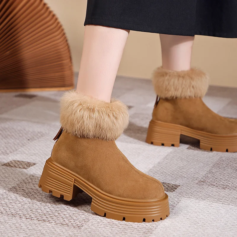 2023 New Snow Boots Women Winter Shoes Warm Boots Thick Cotton Shoes Women Shoes Platform Shoes Shoes for Women Ankle Boots