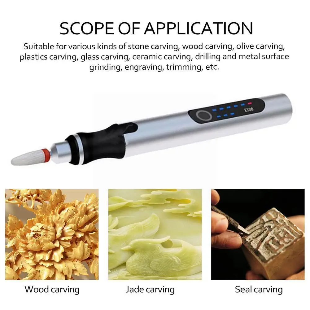 

Engraving Machines Mini Wireless Electric Engraver Etching Pen Cordless Rotary Tool For Jewelry Glass Wood Ceramic Metal Pl T8G3